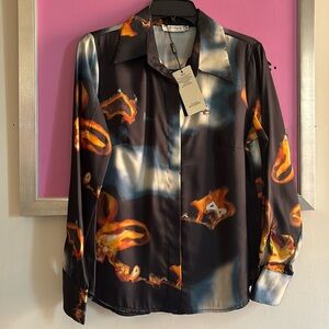 🧡 NWT Pichazi Italy Shirt printed Tie Dye
